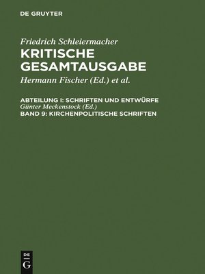 cover image of Kirchenpolitische Schriften